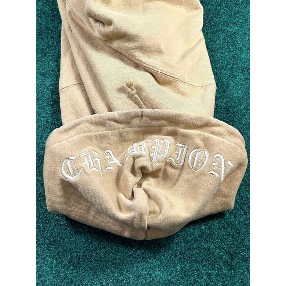 Champion Reverse Weave Mustard Yellow Hoodie Logo on Hood Mens Size Large - Picture 6 of 10